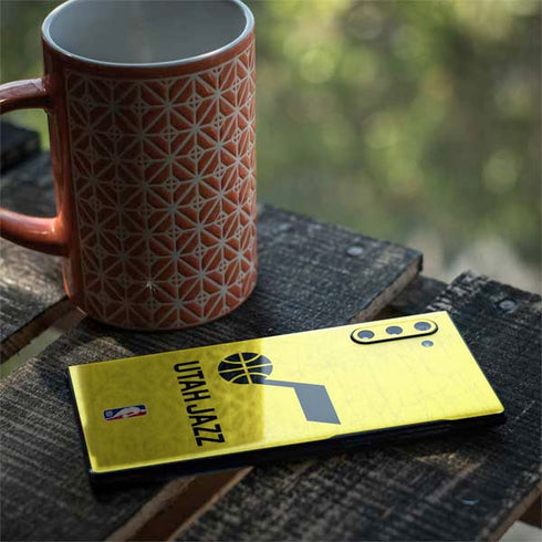 NBA Utah Jazz Yellow Texture Galaxy Note 10 Skin